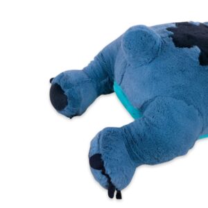 Vista trasera del peluche de Stitch de 80cm mostrando las manchas oficiales del personaje