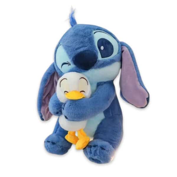 Peluche Stitch 45cm oficial Disney abrazando un pato (referencia Patito Feo)