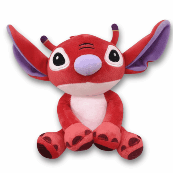 Peluche Leroy 25cm oficial Disney, el Stitch rojo (Experimento 629), sentado.