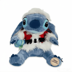 Peluche Stitch Navidad con insignia de autenticidad