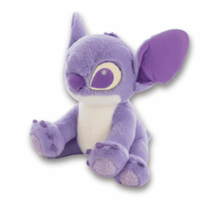 vista 3/4 Peluche Stitch oficial Disney violeta