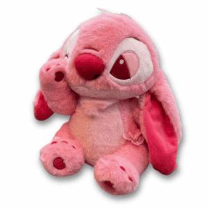 Peluche Stitch rosa, suave y abrazable, ideal para colección y abrazos, regalo perfecto para niños y fans de Disney.